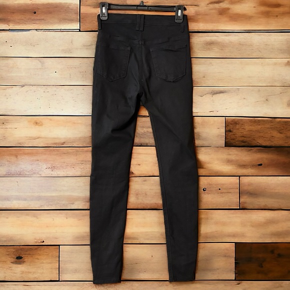 Fashion Nova Black Moto Zip Jeans | Size 1 | Skinnies - Picture 4 of 10